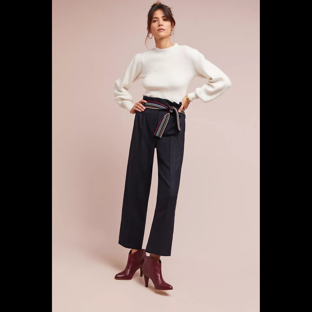 Anthropologie Chinti & Parker Rainbow Belted Sweater Pants